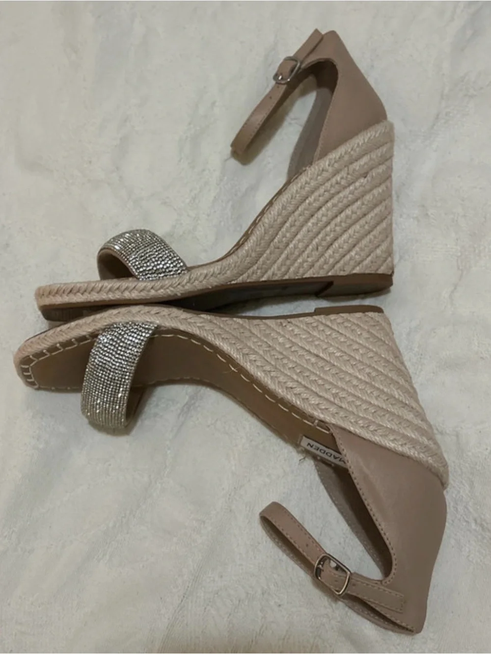 Steve Madden Espadrille Rhinestone Wedge Sandals